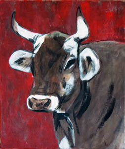 Kuh Acryl 50x60 cm